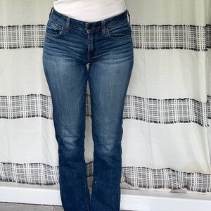 American Eagle jeans, women, straight jeans, size 6 long, tall